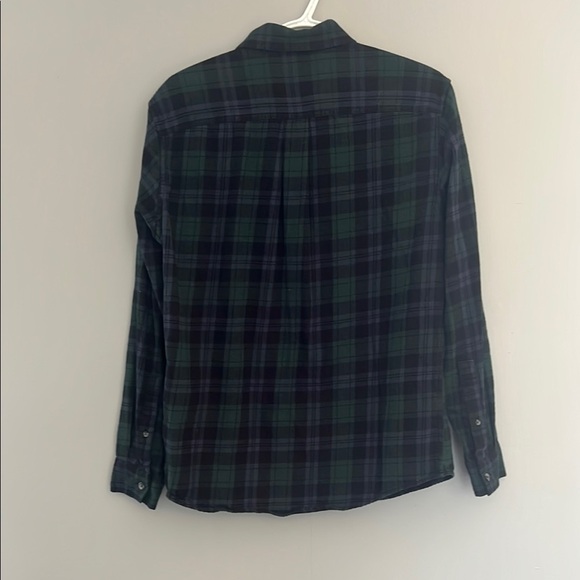 Eddie Bauer Men's Green Plaid Shirt Medium - Picture 8 of 9